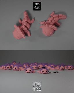 Articulated Axolotl Fidget 3d model