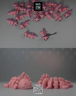 Articulated Axolotl Fidget 3d model