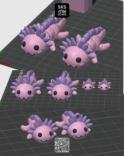 Articulated Axolotl Fidget 3d model