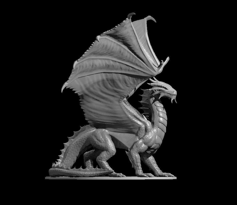 Ancient Bronze Dragon - Ancient Bronze Dragon - 3d model render - D&D - 3d model