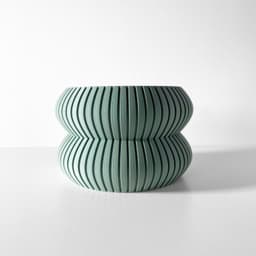 The Milo Planter Pot with Drainage Tray & Stand: Modern and Unique Home Decor for Plants 3d model