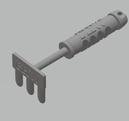 FHW: Hand rake V2 SOFT HANDLE (ez print) 3d model