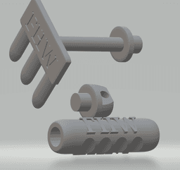 FHW: Hand rake V2 SOFT HANDLE (ez print) 3d model