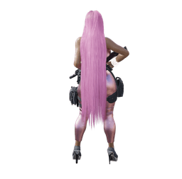 Glamorous Sniper Babe v2 3d model