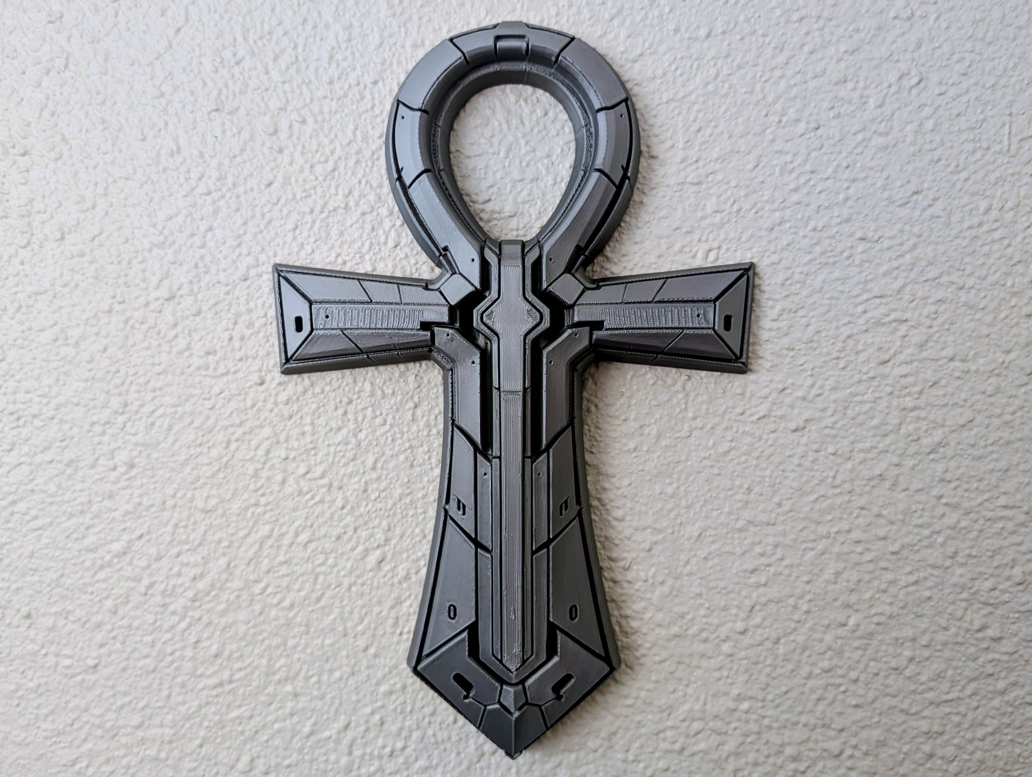 Axiom Ankh — Futuristic Wall Sculpture 3d model