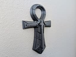 Axiom Ankh — Futuristic Wall Sculpture 3d model