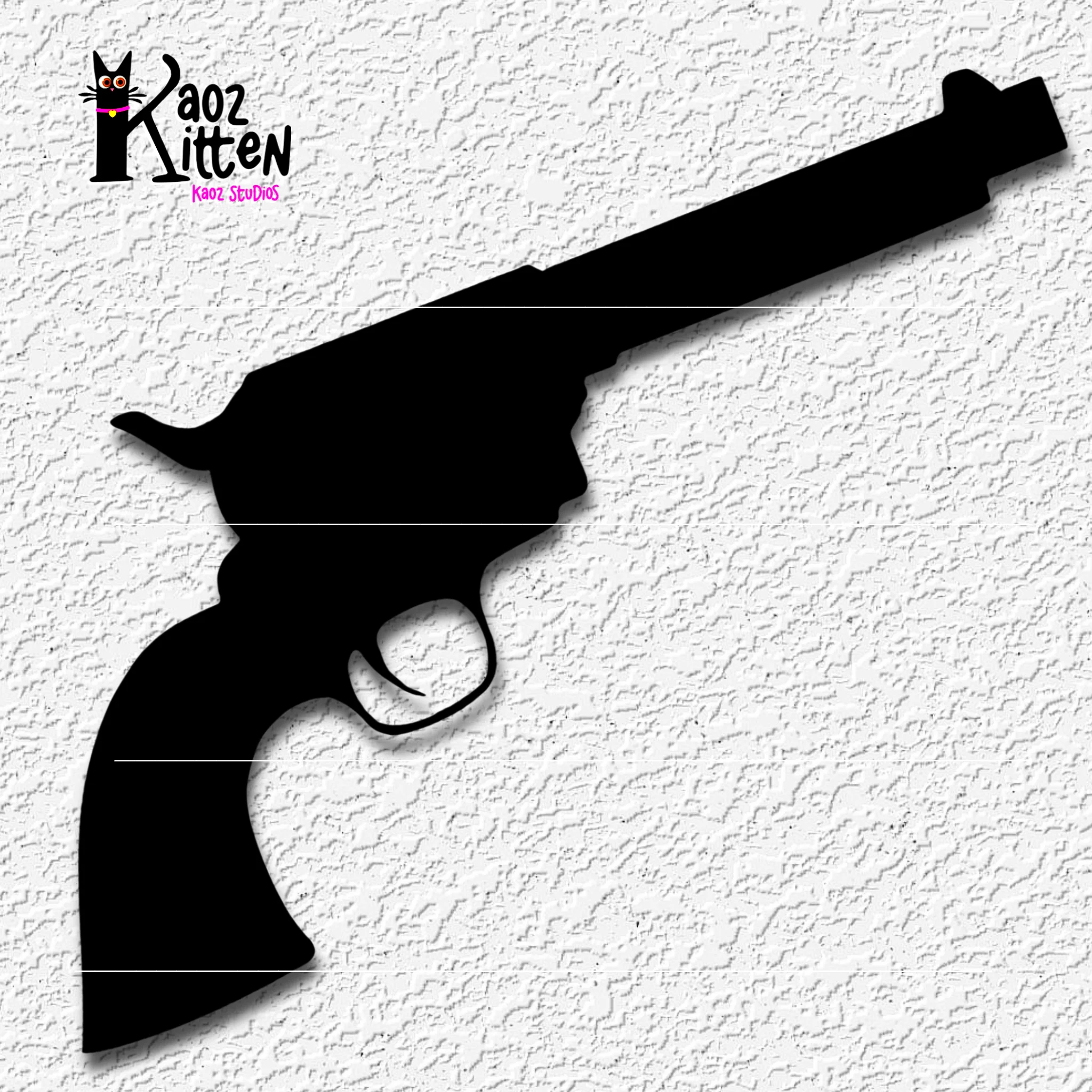 MW3 revolver silohuette wall art COD gamer gun decor 3d model