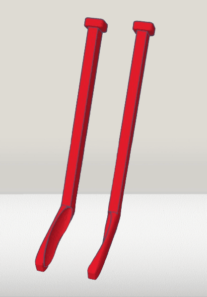 mini hockey sticks right and left hand.stl 3d model