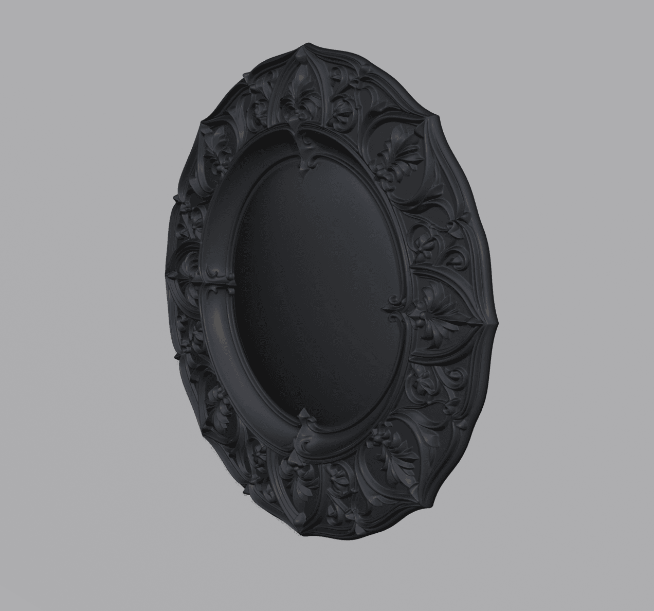 Gothic Decor Plate Wall Mounted 3d model
