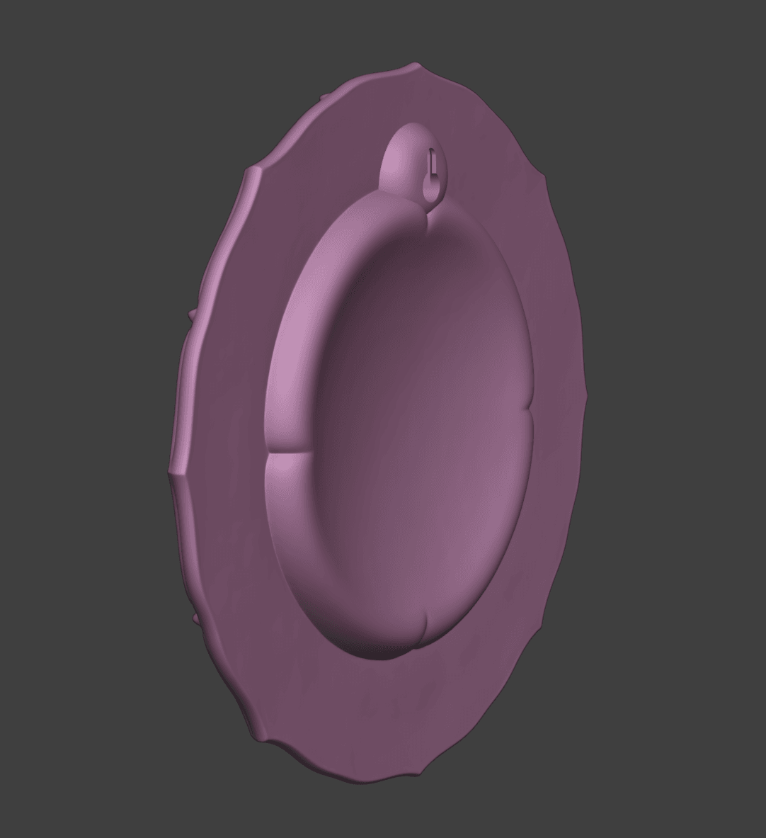 Gothic Decor Plate Wall Mounted 3d model