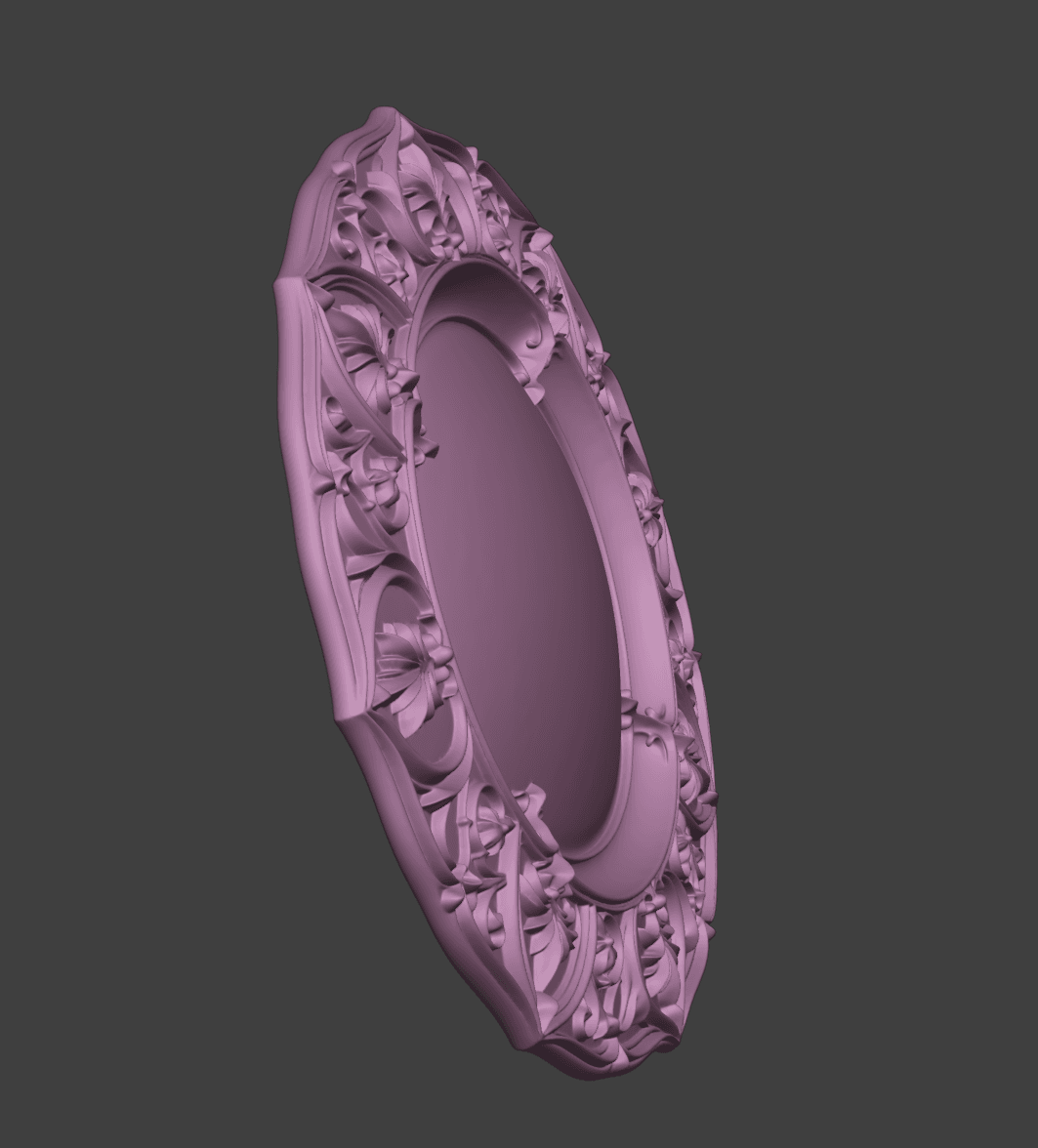 Gothic Decor Plate Wall Mounted 3d model