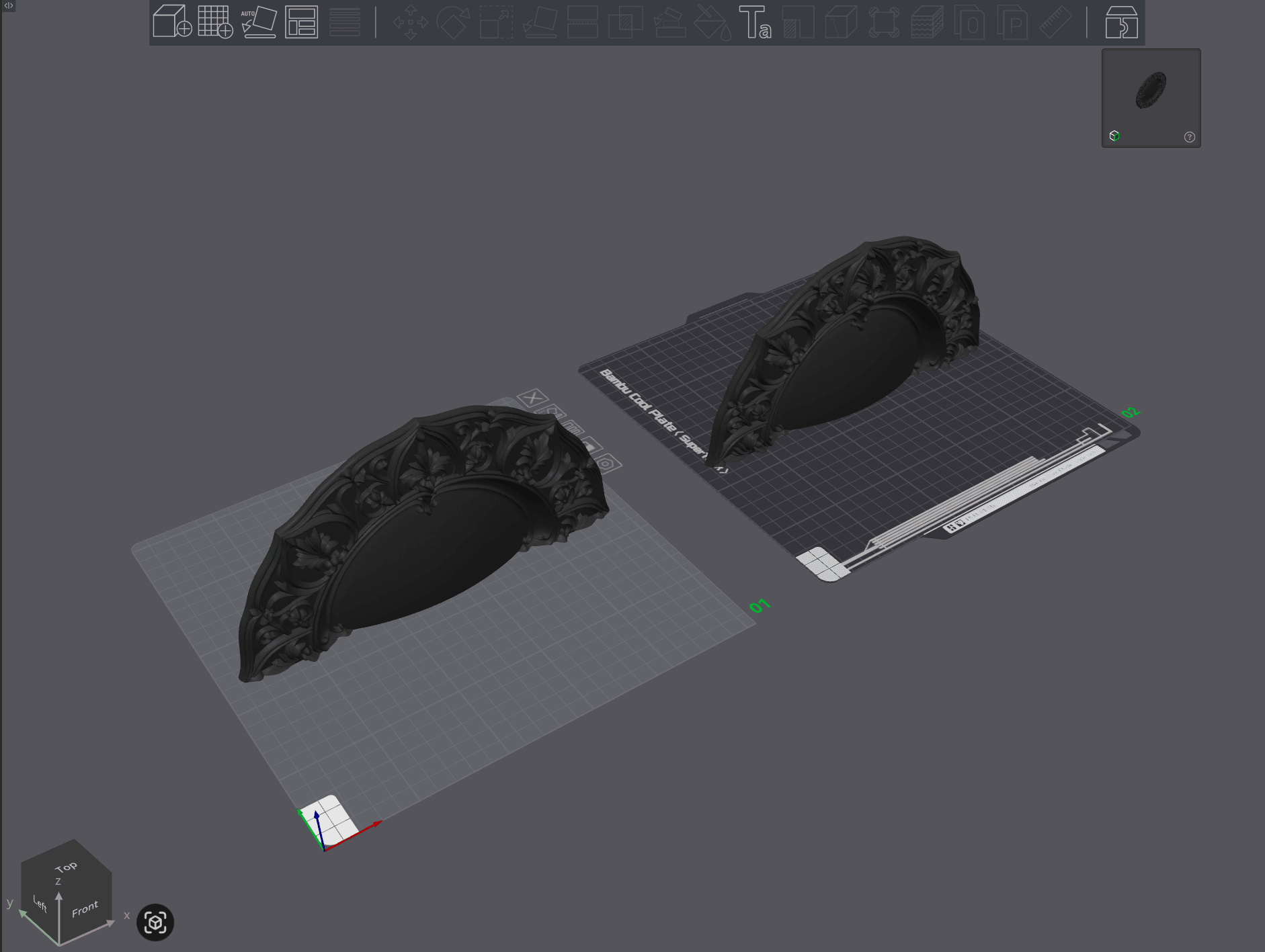 Gothic Decor Plate Wall Mounted 3d model