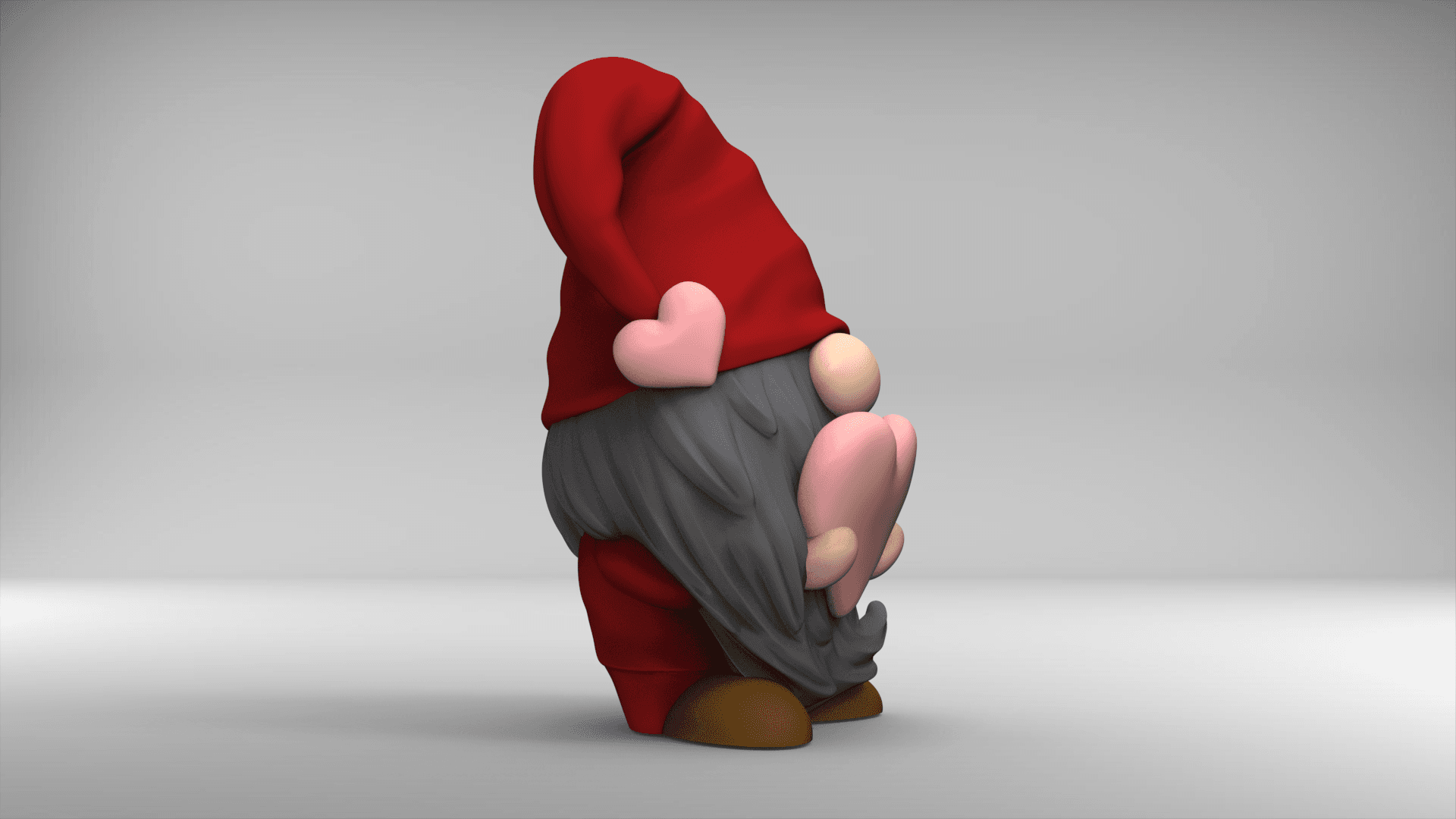 Valentines Gnome 3d model