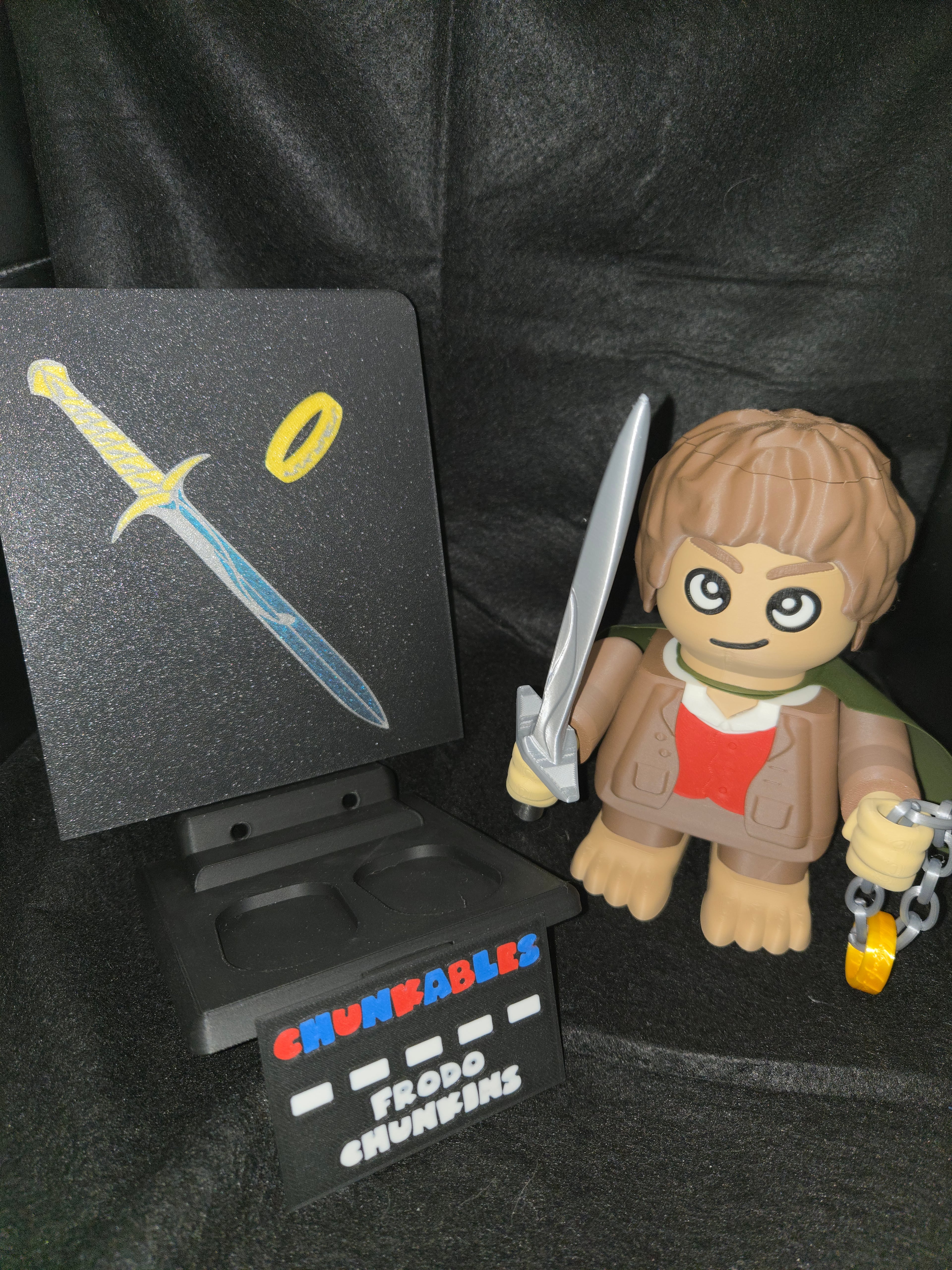 Frodo Chunkins Multicolor Nameplates and Backer 3d model