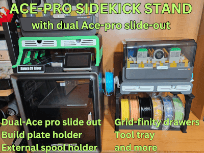 DUAL ACE-PRO SIDEKICK STAND 3d model