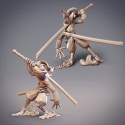 Frog Samurai - Kusato, Amagaeru Swordsman (Pre-supported) 3d model