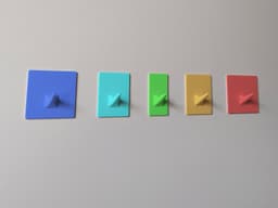 Hooks for Adhesive Wall Mounting 3d model