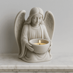 Guardian Angel Candle Holder STL | Tea Light Angel Statue 3d model
