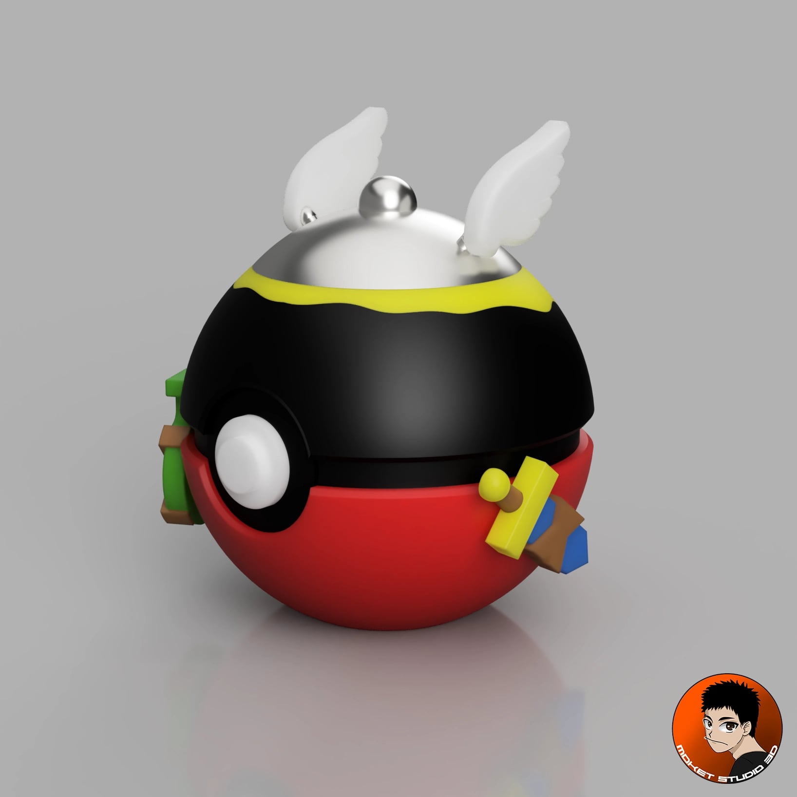 Asterix Pokeball 3d model