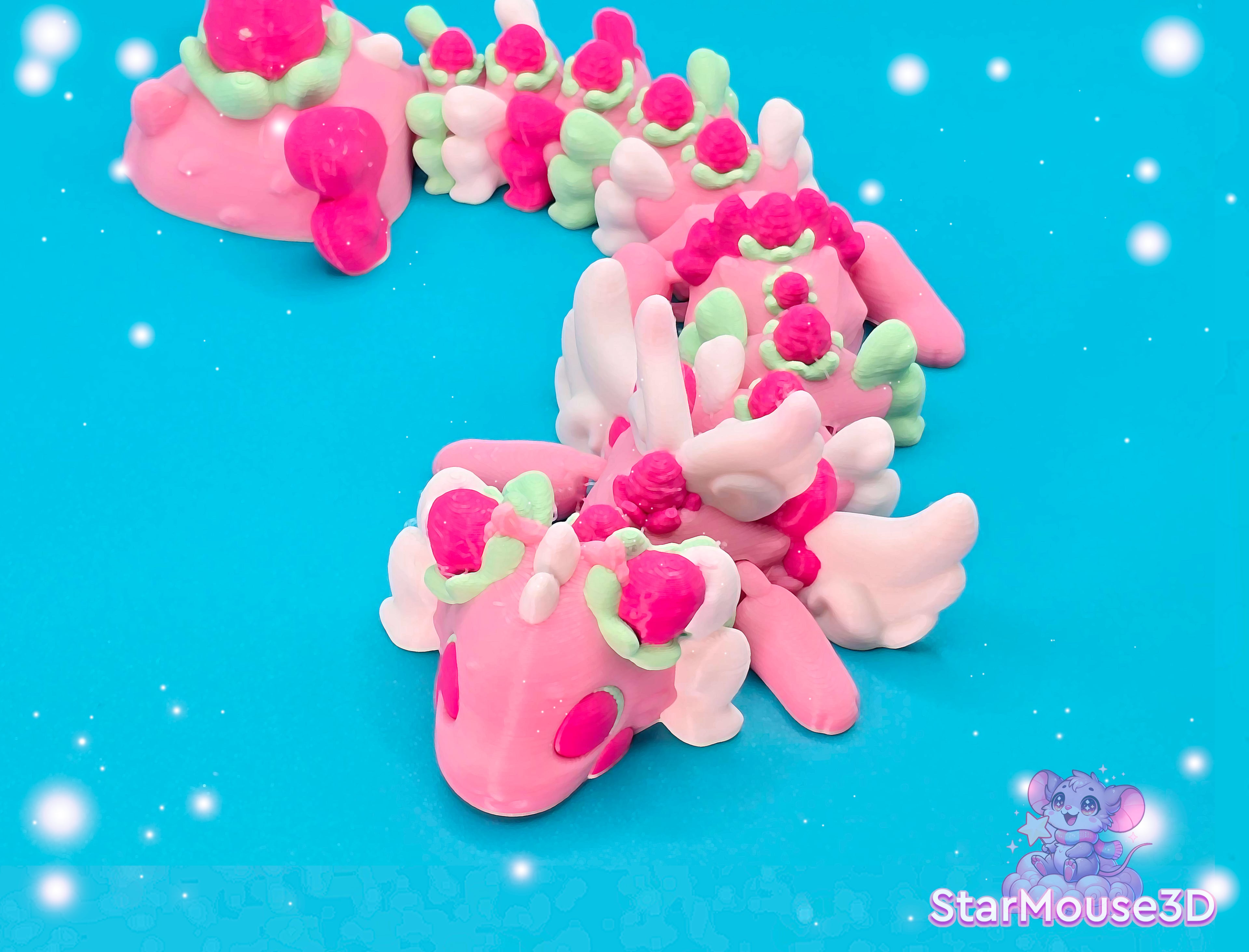 Strawberry Dragon Flexi 3d model