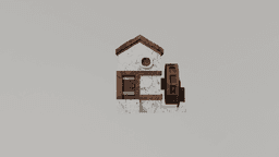 Water Wheel House 3d model