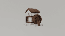 Water Wheel House 3d model