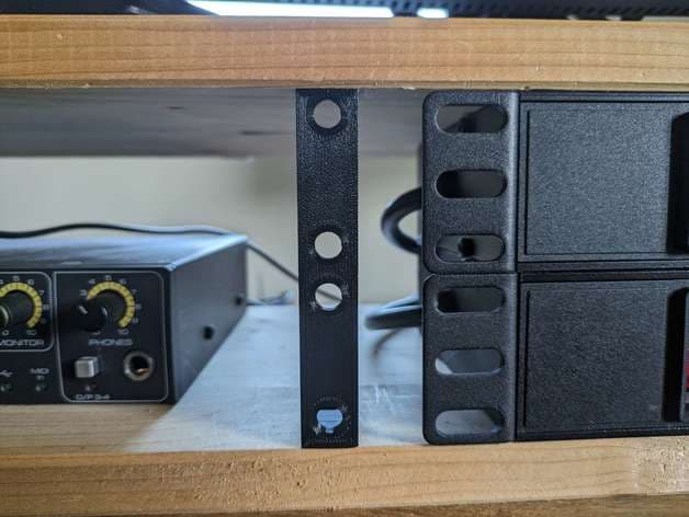 2x 1U/HE Rack Mount Bracket (Short) 3d model