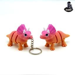 Triceratops Keychain + Figurine 3d model
