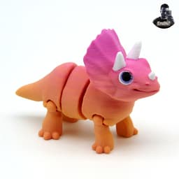 Triceratops Keychain + Figurine 3d model
