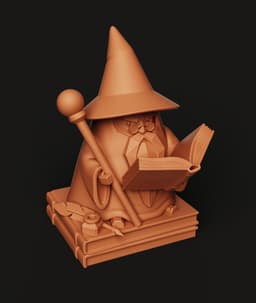 Wizard Reading Book Multi-Color 3MF | Fantasy Print | Bambu Ready 3d model