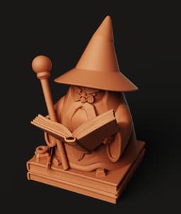 Wizard Reading Book Multi-Color 3MF | Fantasy Print | Bambu Ready 3d model