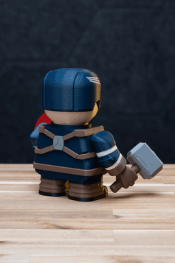 Captain Americhunk - Captain America Marvel Kit | No Supports, No AMS, No Glue 3d model