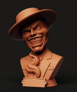 The Mask Movie Bust | Stanley Ipkiss Sculpture | Classic 90s Comedy Fan Art 3d model