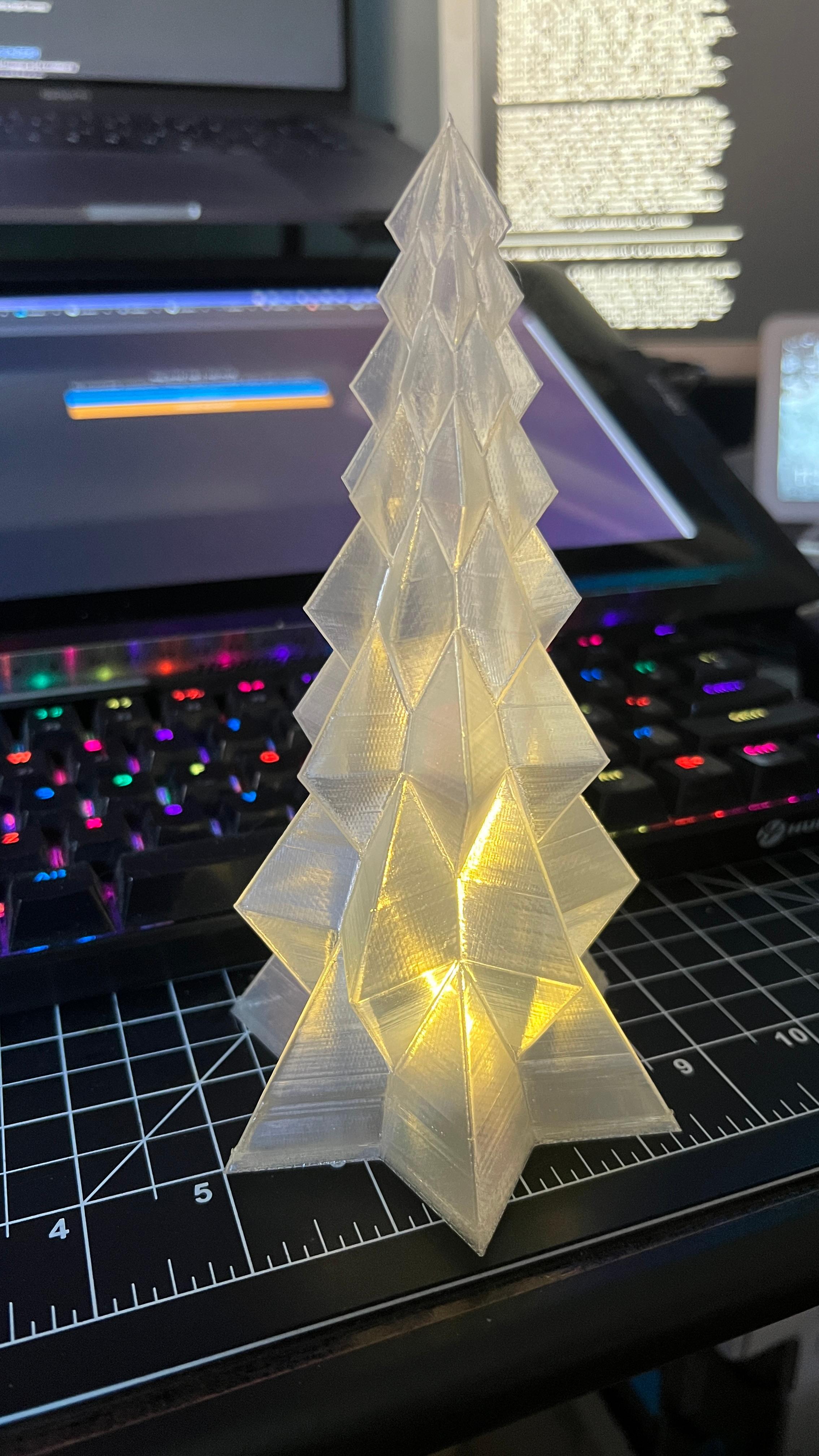 Christmas Tree Tea Light - Tall Version 3d model