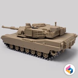 M1A2 Abrams tank - foldable 3d model