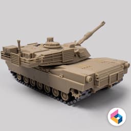 M1A2 Abrams tank - foldable 3d model