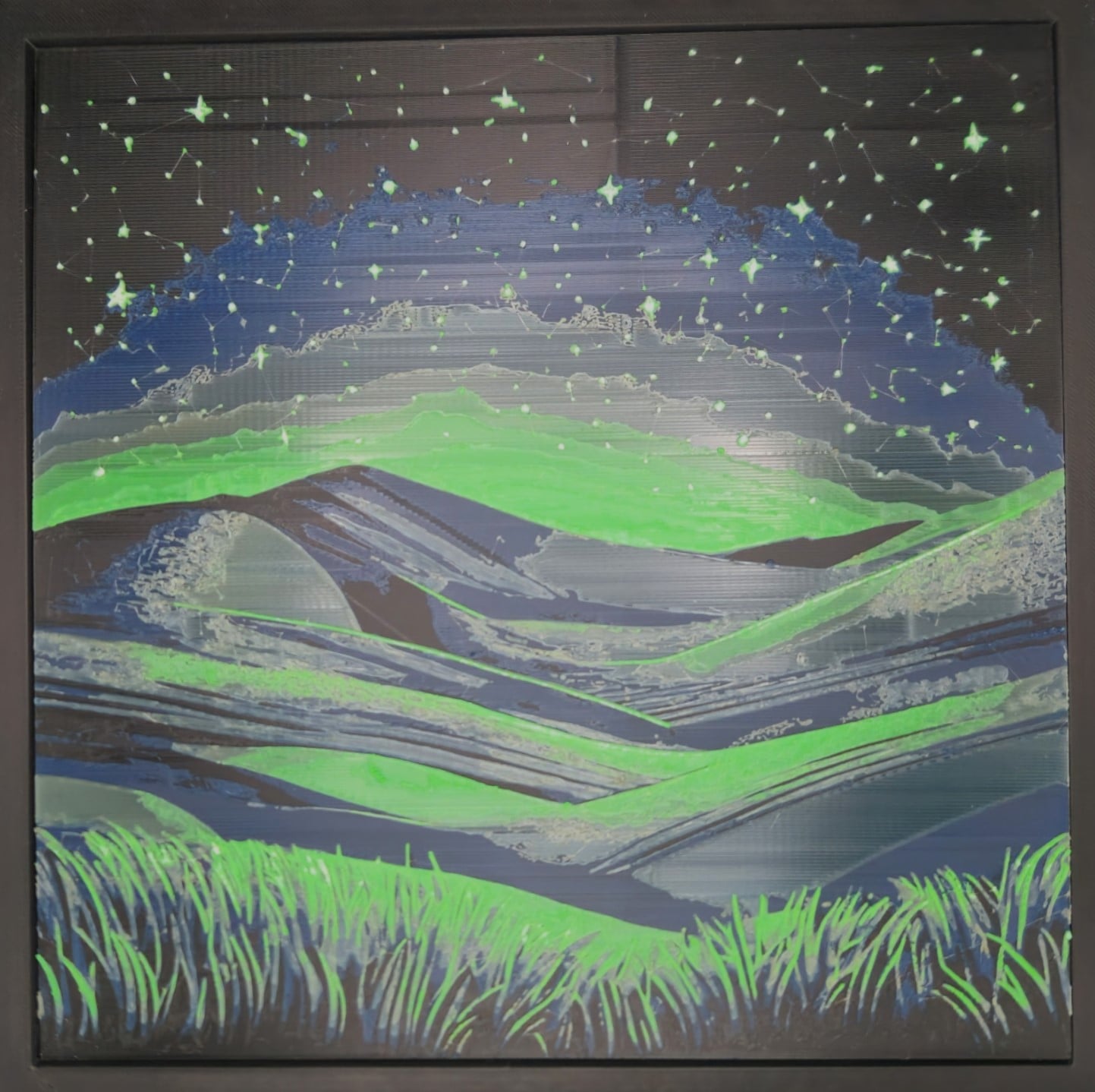 3D Printed Painting - Starry Night | No AMS Required! 3d model