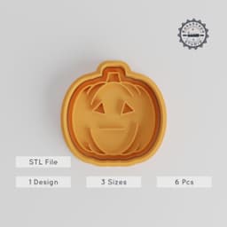 Pumpkin Cutter & Stamp Set for Cookies and Fondant, 6-Piece, Includes S/M/L Sizes, Perfect for Halloween Party & Decoration PRODUCT_4337 3d model