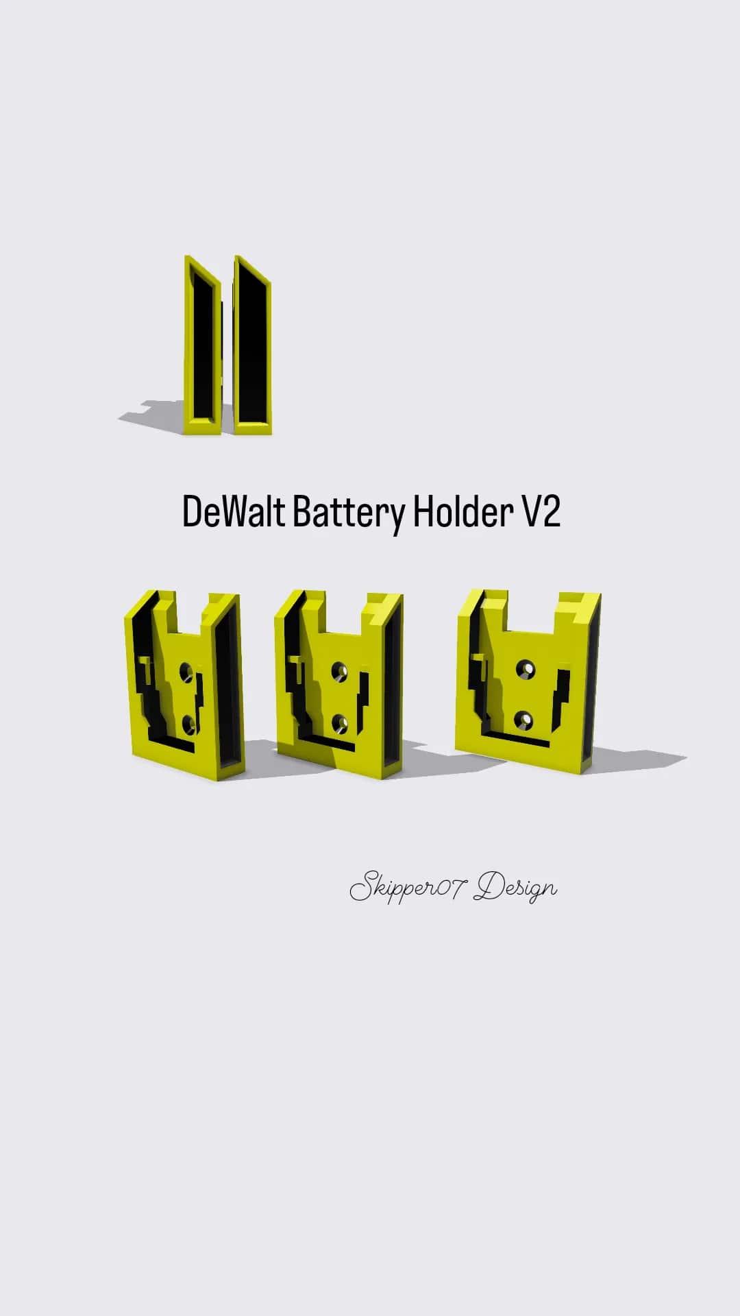 DeWalt battery holder V2.stl 3d model