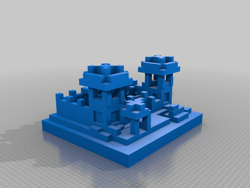 Minecraft Fortress 3d model