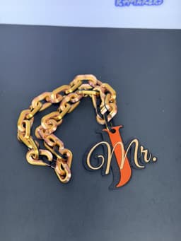 R7 Teacher Hype Chain | Personalized Pendant | Mr. Mrs. Ms. A–Z | R7Makers 3d model