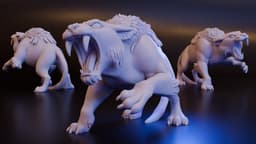Ebonclaw - Saber-toothed Tiger (DND / TTRPG) 3d model
