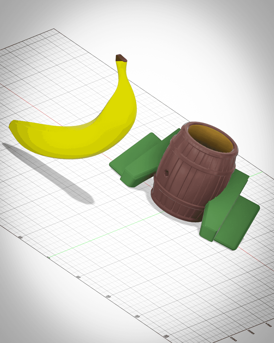 Banana Barrel - Switch Joy Con Cup - Ape Themed! 3d model