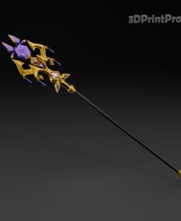 Solo Leveling ARISE Lee Bora cosplay staff | Solid Logic Fantasy Weapon 3d model