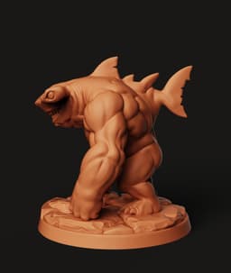 Hammerhead Brute STL | Monster 3D Print | Tabletop Minis 3d model