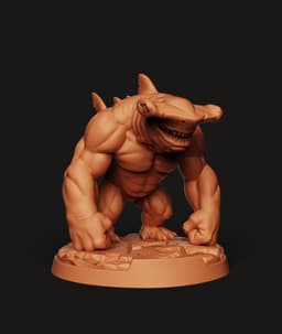 Hammerhead Brute STL | Monster 3D Print | Tabletop Minis 3d model