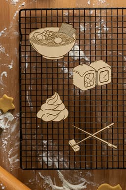 Sushi Set Cookie Cutter, Biscuit Cutter 3d model