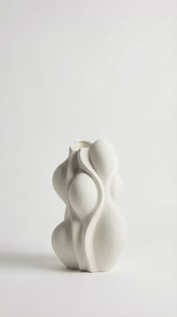Sculptural Organic Flower Vase - Modern Minimalist Home Decor 3d model