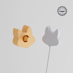 Fox Cake Pop Mold, Wildlife Fox Head Design, 2-Piece Set, Animal Cake Decoration PRODUCT_2788 3d model
