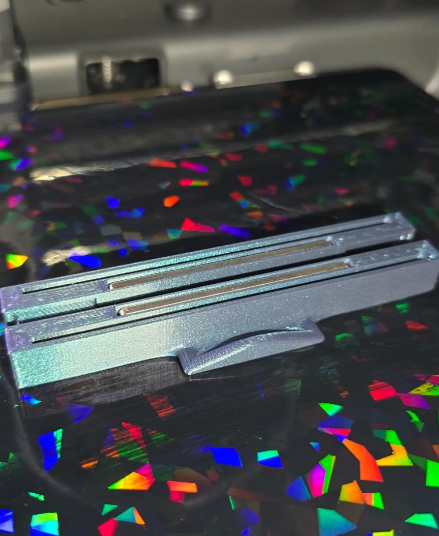Magnetic closure textile clutch 3d model